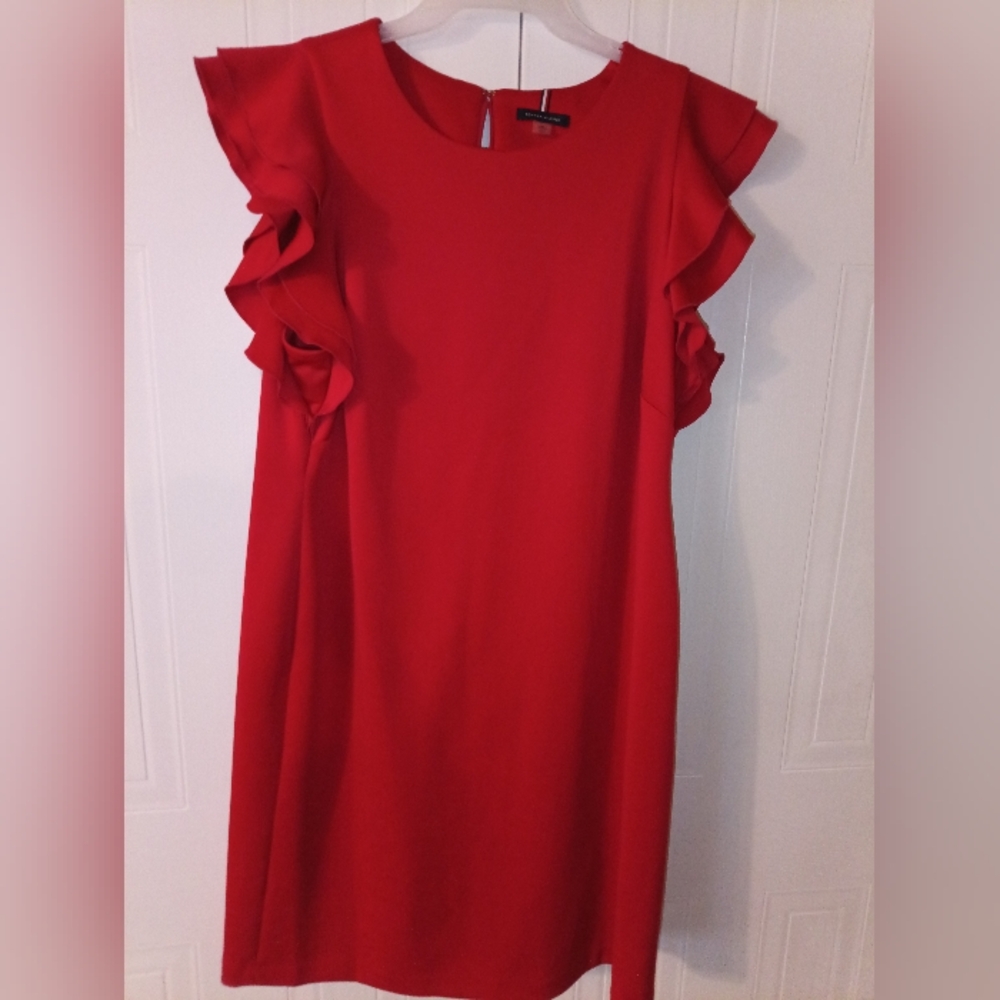 Tommy Hilfiger Scarlett Scuba Sheath Dress With Flutter Sleeves Size 18